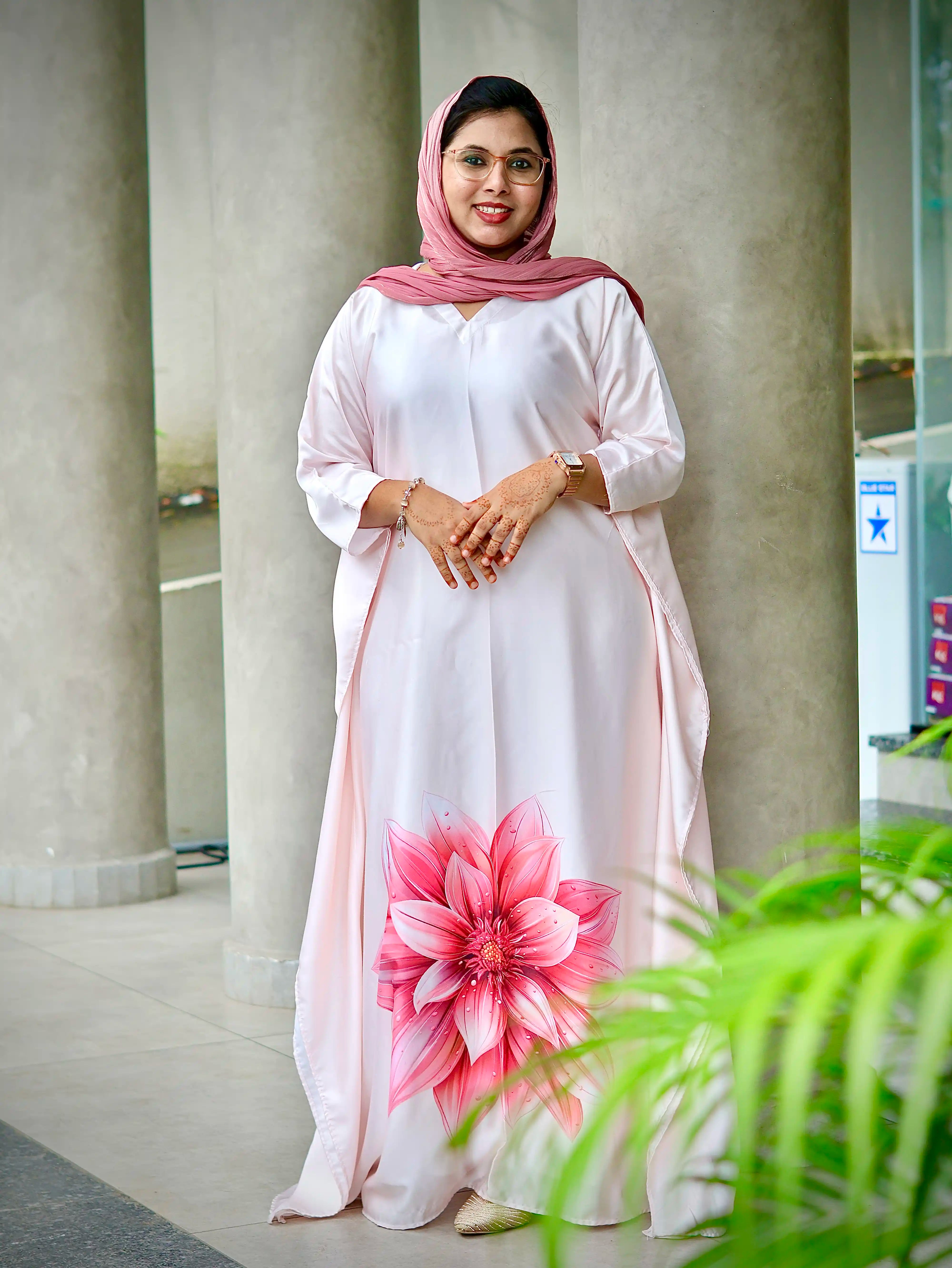 Blush Lotus Semi Modal Silk Kaftan