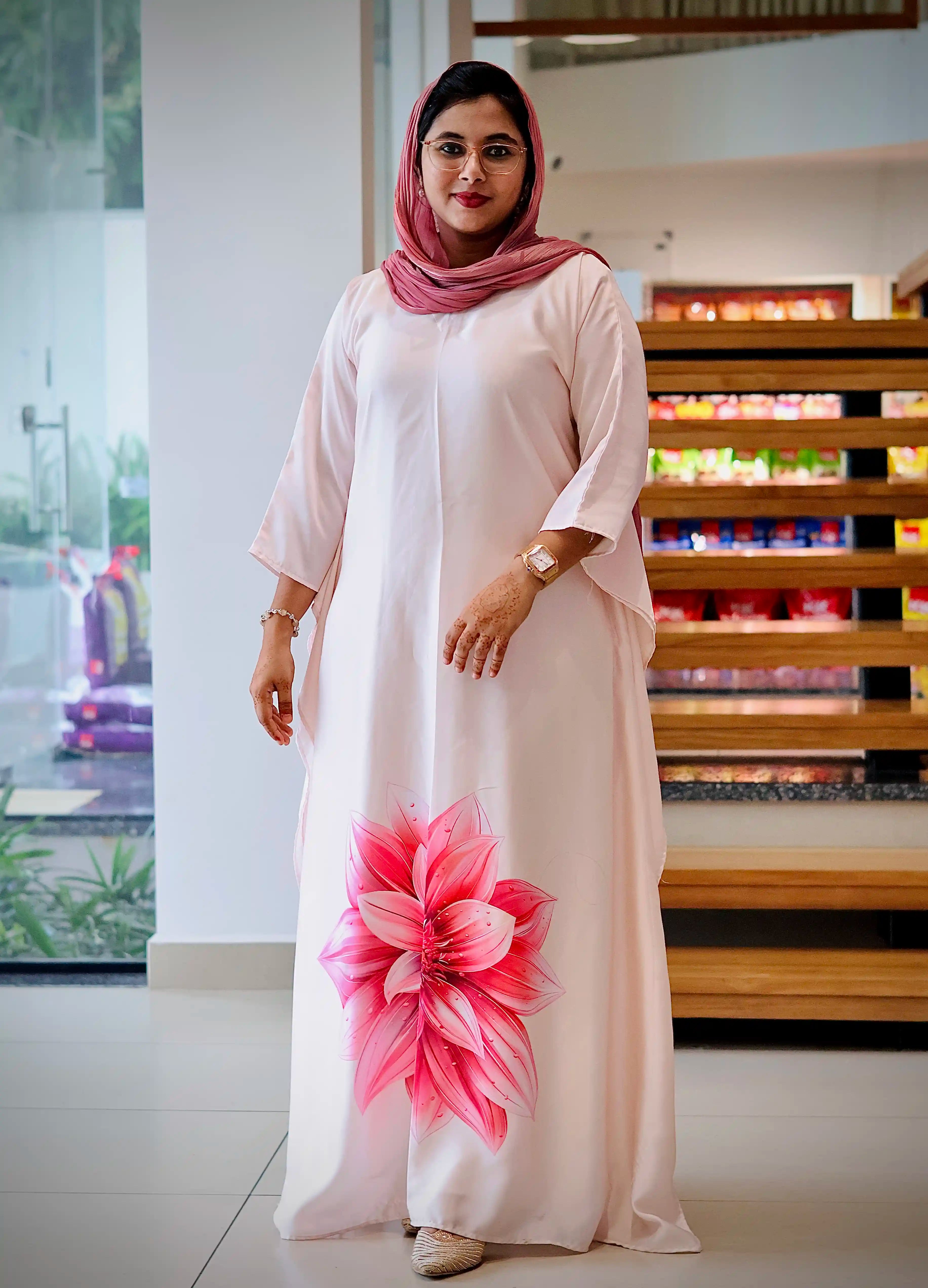 Blush Lotus Semi Modal Silk Kaftan