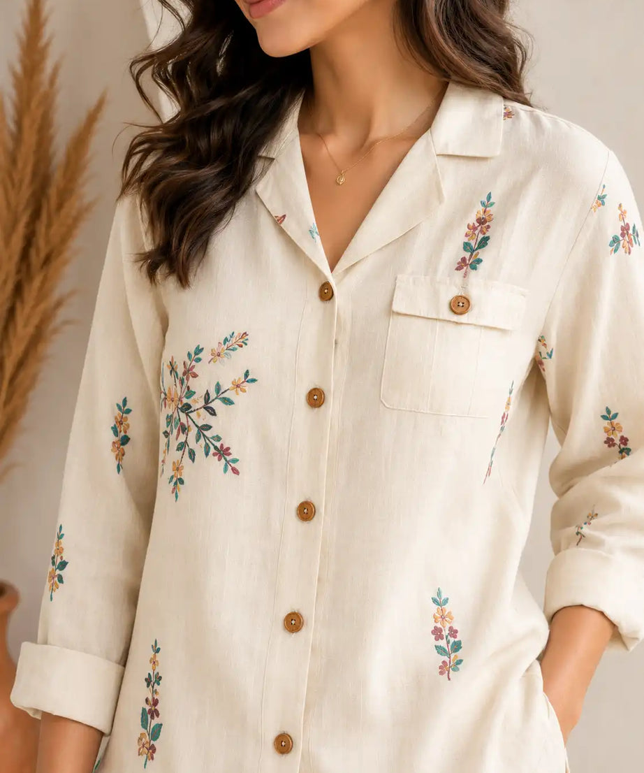 Ivory Bloom Floral Co-ord Set
