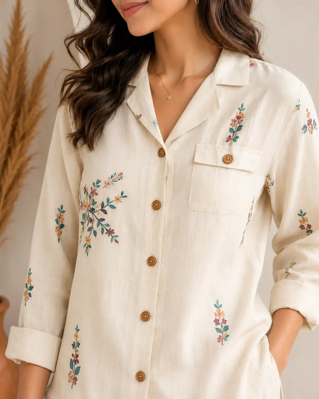 Ivory Bloom Floral Co-ord Set