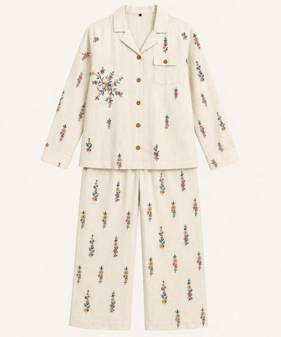Ivory Bloom Floral Co-ord Set