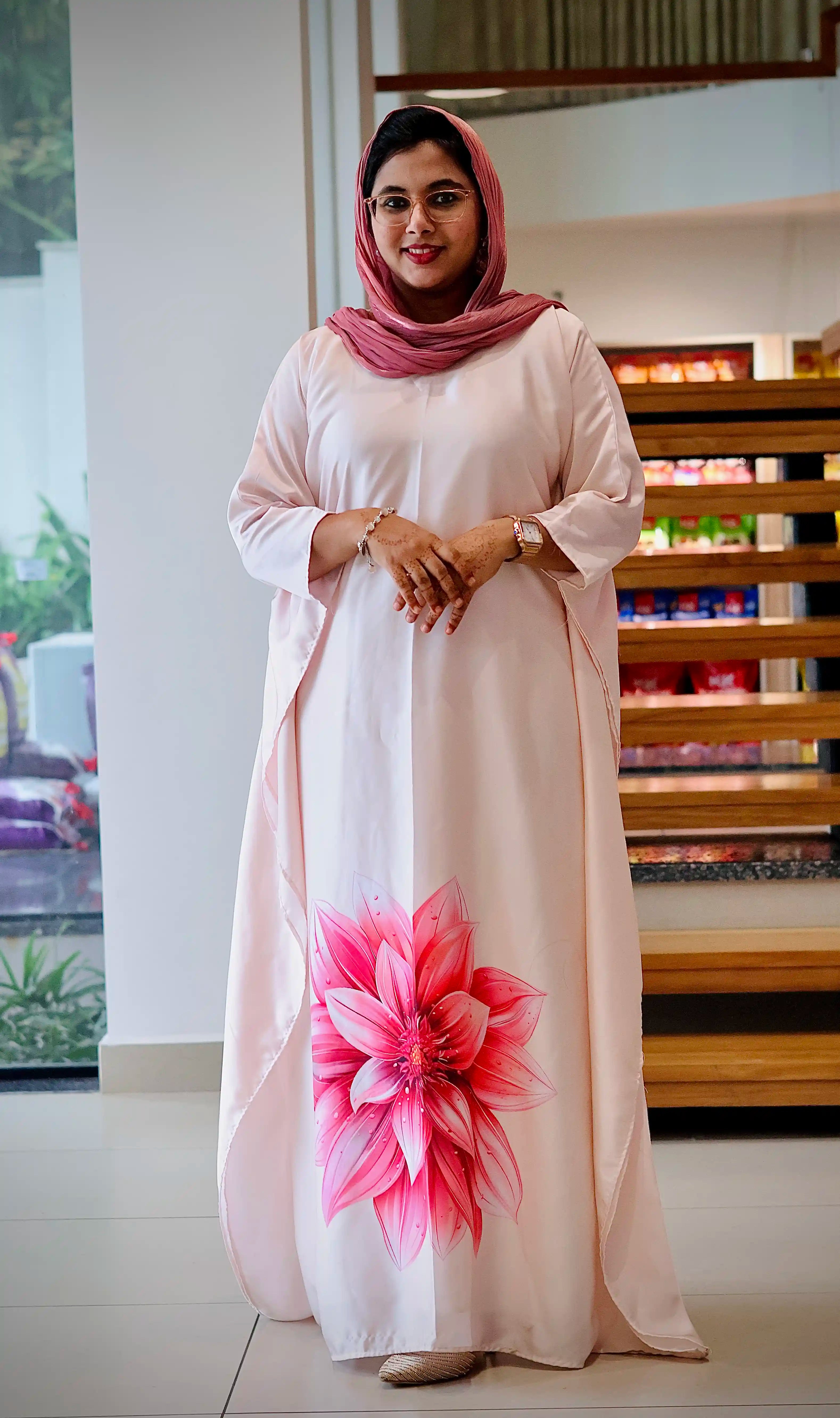 Blush Lotus Semi Modal Silk Kaftan